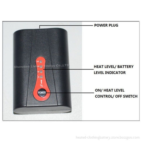 Lx-drf01 Li-ion Heated Clothing Battery 2200mah With 4-heat Settings